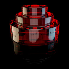 Podium stand. Ideal for commercial advertising. 3d rendering - illustration