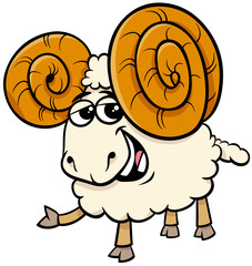 funny ram animal cartoon character