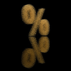 Percentage banner. Ideal for commercial advertising. 3d rendering - illustration