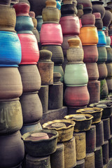 Local pottery craft shop on small street of Ubud