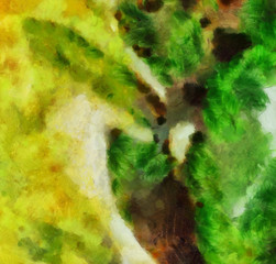 Colorful scratched grunge texture. Dry oil strokes background. Design pattern.