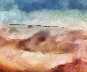 Colorful scratched grunge texture. Dry oil strokes background. Design pattern.