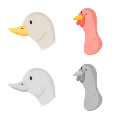 Vector design of agriculture and breeding symbol. Collection of agriculture and organic vector icon for stock.