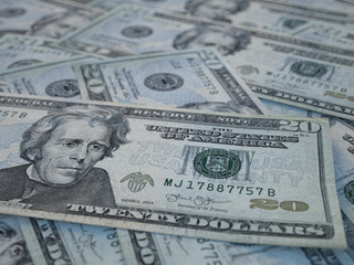 American currency background. Dollars of United States of America. US Dollars background