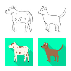 Vector illustration of breeding and kitchen icon. Collection of breeding and organic vector icon for stock.