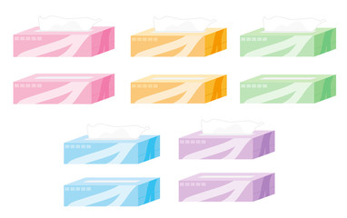 箱ティッシュ5箱セットバラバラ