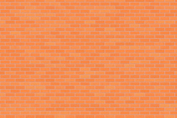 Light red brick wall abstract background. Texture of bricks. Vector illustration