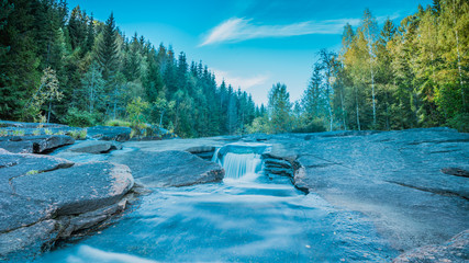 Wodospady w Kanada koło Lier w gminie Buskerud w Norwegii
