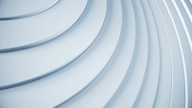 3d wave animation. Clean and simple blank texture. Business abstract background for video presentation. Modern geometric pattern with rendered circles. Seamless loop.