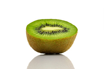 Fototapeta na wymiar Kiwi fruit. Green kiwifruit isolated on white background.
