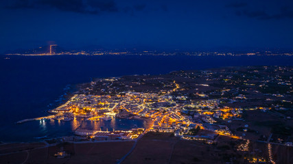 The little town of Favignana at dusk, Egadi Islands, Italy.