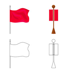 Vector illustration of texture and presentation symbol. Set of texture and media vector icon for stock.