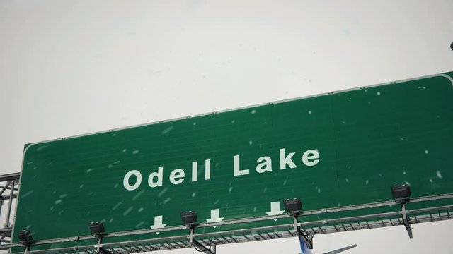 Airplane Landing Odell Lake in Christmas