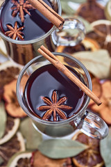 2 glasses of mulled wine