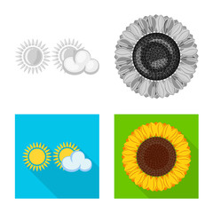 Isolated object of innovation and technology icon. Collection of innovation and nature stock vector illustration.