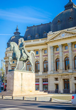 The National Library, Calea Victoriei in Bucharest, Romania.