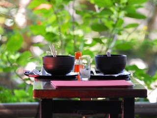Lunch at Outside Terrace, Izu, Japan