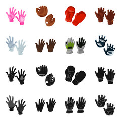Fototapeta premium Vector illustration of silhouette and safety icon. Collection of silhouette and comfort stock symbol for web.