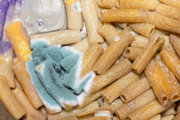 Background from pasta with mold