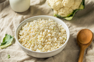 Homemade Organic Raw Cauliflower Rice