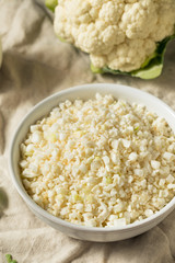 Homemade Organic Raw Cauliflower Rice