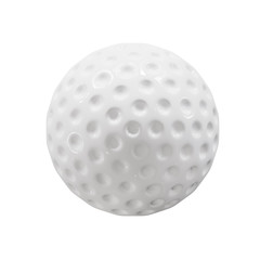 White golf ball isolated on white background. minimal sport idea. 3D render.