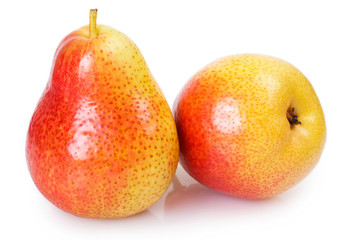 Fresh pear on white background
