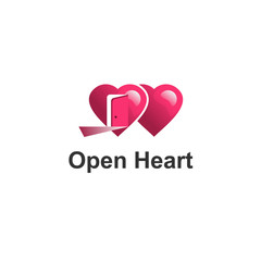 Open heart logo design inspiration