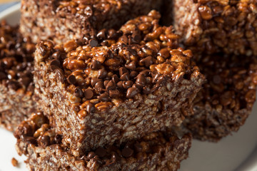 Homemade Chocolate Rice Crispy Treats
