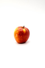 centered isolated red apple on white background