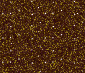 seamless golden brown confetti pattern tile with glows and sparkles for festive and celebration backgrounds, textile, fabric, wallpapers, covers, wrapping, packaging and backdrops. seamless design.