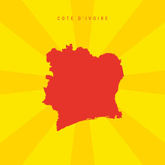 Cote d'Ivoire Vector Map