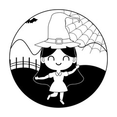 girl disguised as a witch