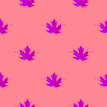 Seamless background with maple leaves.