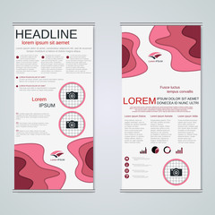 Modern roll-up business banners vector template