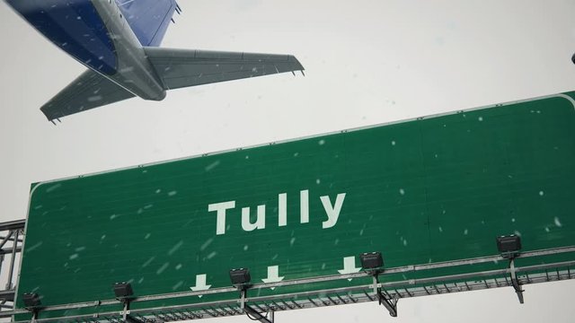 Airplane Takeoff Tully in Christmas