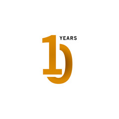 10 Years Anniversary Vector Template Design illustration