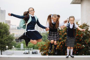 Children jumping.