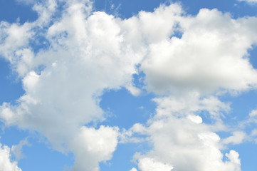 Naklejka na ściany i meble Beautiful clouds with blue sky landscape in nature