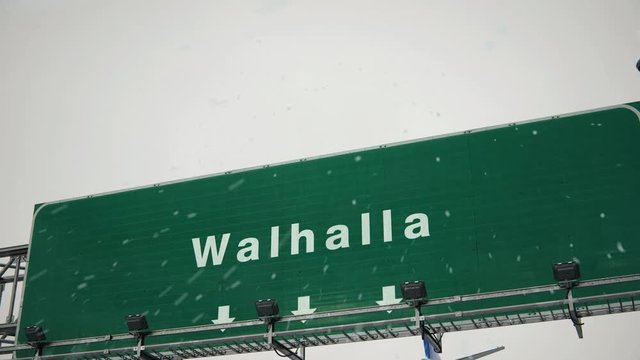 Airplane Landing Walhalla in Christmas