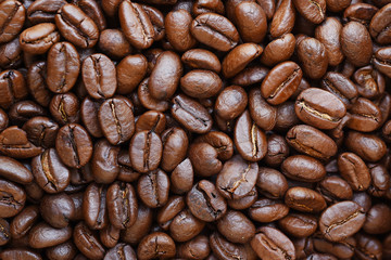  Close up of coffee beans for background   