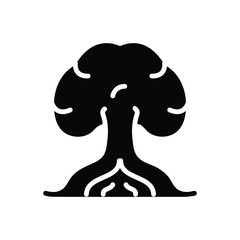 Black solid icon for basis tree