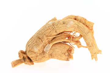 Ginseng on a white background