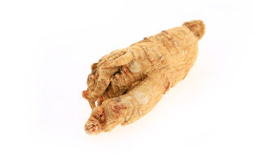 Ginseng on a white background