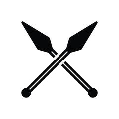 Black solid icon for weapon 