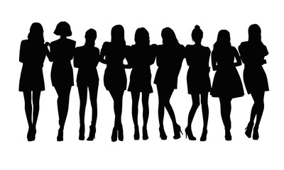 Fototapeta premium A Group Of Women Silhouettes