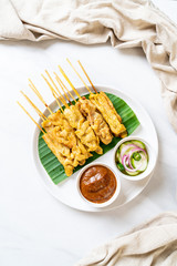 Pork satay - Grilled pork served with peanut sauce or sweet and sour sauce