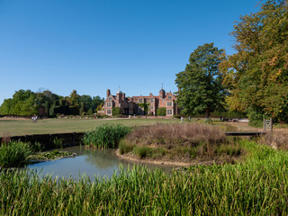 Fototapeta na wymiar Kentwell Hall Suffolk Tudor Manor special day visit olde romantic historical re-enactment