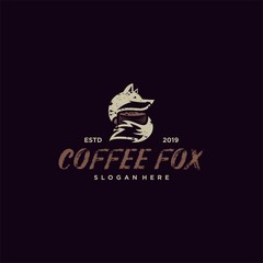 Vector Logo Coffee Fox