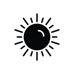 Black solid icon for sun phoebus 
